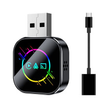 3 in 1 Wireless Carplay  Mirror Link Carplay Android Auto USB Adapter Wired Carplay to Wireless Carplay Silver