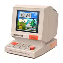 Divoom MiniToo Retro Speaker - Portable Pixel Art Display, Retro Computer Style, Ideal Gift