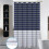 Cortina de chuveiro listrada em azul marinho e branco, 91 x 183 cm (36 x 72 polegadas), impermeável. 2