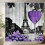 Wine Grapes & Eiffel Tower Shower Curtain, Polyester, 71 x 2