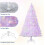 Rose Gold Tinsel Christmas Tree 4.5ft with 150 Warm White 5