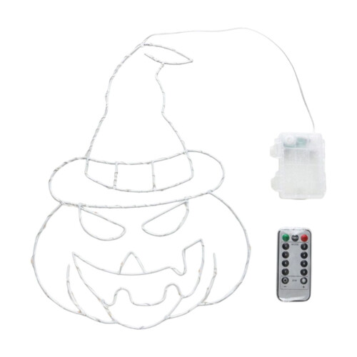 Iron Halloween Pumpkin Window Light with Remote 2