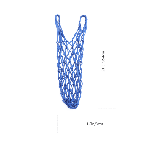 Horse feeder bag nylon rope hanging blue 1