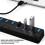 Θύρα USB3.0Hub7 με μεμονωμένους διακόπτες LED 4
