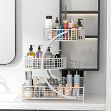 3-Tier Metal Storage Rack - No Assembly Required, Cosmetic Organizer, Fruit & Vegetable Basket, Kitchen Storage
