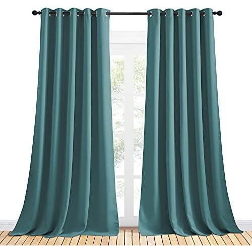 Blackout Curtain Panels with Silver Grommets, 34" x 60", 1
