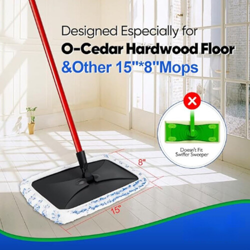 Συμβατό με κεφαλές σφουγγαρίστρας O-Cedar, ανταλλακτικά πανάκια μικροϊνών 15x8 1