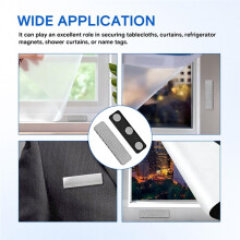 12Pairs Curtain Magnets,Adhesive Magnets for Blinds Windows,Magnet for Curtains,Magnetic Clips for Shower Blackout