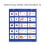 Magnetic Pocket Chart Blue Transparent 5 Rows 5