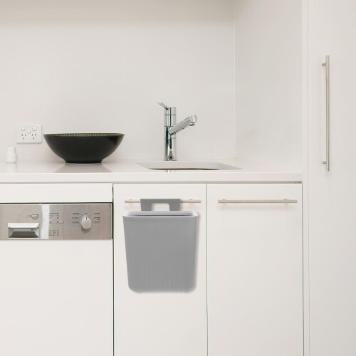 Lixeira compacta cinza, 1 unidade, 27 cm (10,6 pol.) 1