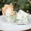 White paper cupcake wrappers with eucalyptus print, 25pcs 6