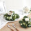 2 Pack Artificial Eucalyptus Wreaths 9 Inch Candle Rings 4