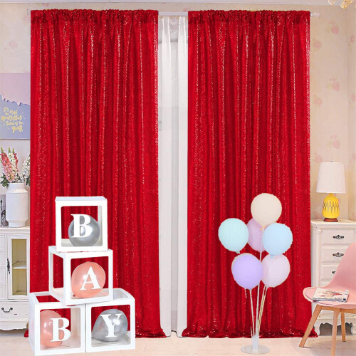 Sequin Background Curtains Shimmering Mesh 24x96 Inch 2