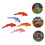 Betta Fish Mini Koi Fish Punainen Hartsi 5 kpl 4