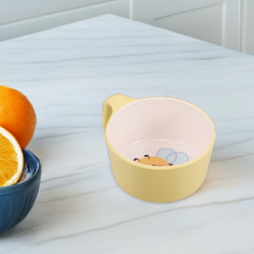 LYTMENT kids cereal bowl with handle, bees pattern, 2