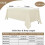 Ivory Rectangle Tablecloths 70x108 in, 6-Pack Polyester 3