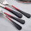 Stainless Steel Flatware Set Red Black Handles 20-Pc 6