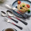 Σετ 20 τεμαχίων πολύχρωμων ασημικών, ανοξείδωτο ατσάλι 18/0, κόκκινες και μαύρες 7