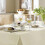 Ivory Rectangle Tablecloths 70x108 in, 6-Pack Polyester 4