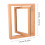 Rustic Rotating Photo Frame Double Sided Wooden Floating Picture Display for Tabletop 2