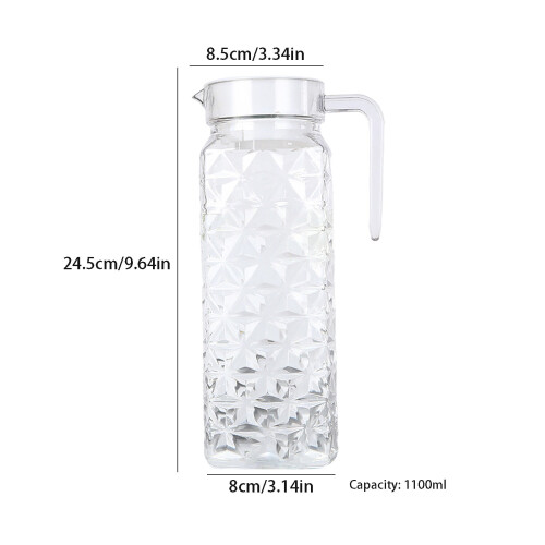 Beverage Pitcher with Handle and Lid for Hot or Cold Drinks 2