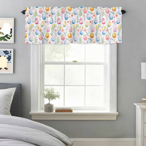 Spring Flower Valance 54x18in Polyester Rod Pocket 2