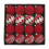 16 Pack Brown Flocked Christmas Ornaments, 2.36 in 3