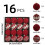 16 Pack Brown Flocked Christmas Ornaments, 2.36 in 4