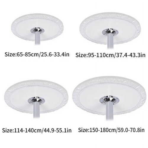 Clear PVC Round Table Cover with Elastic Fit 2