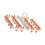 Foldable Plastic Clothes Drying Rack with Clips, 31x34cm, White/Orange 11