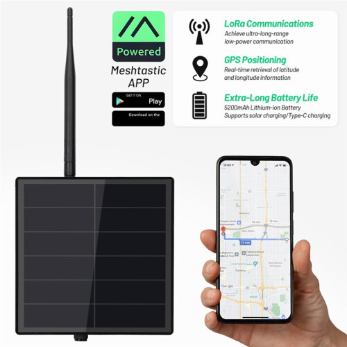 D5L Meshtasic Solar Powered LoRa 32 V4 ESP32 with GPS LoRa Module WiFi  Low Power Solar Mesh W/ Battery 868MHZ 1