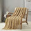 Sennep Jacquard Argyle tæppe 50x70 tommer 2