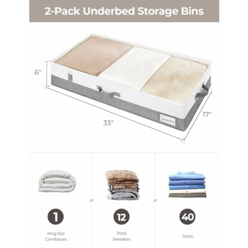 Ampio contenitore sottoletto con maniglie e porta etichette. 1