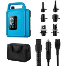 Electric Paddle Board Pump with LED Display Auto-Off Intelligent Dual-Stage Inflation Deflation for Kayaks and Boats