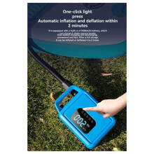 Electric Paddle Board Pump with LED Display Auto-Off Intelligent Dual-Stage Inflation Deflation for Kayaks and Boats