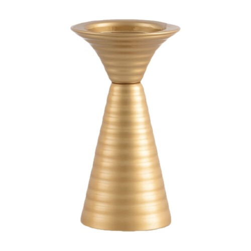 Gold Threaded Metal Candlestick Holder – 1 Pack 1