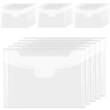 20 Pcs Clear Stamp and Die Storage Bag Resealable Storage Pocket Large Envelope Case for DIY Scrapbooking Paper Card