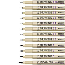 Painting Art Pens: 12 Black Fine Waterproof Ink Set Art Supplies Markers Drawing Sketch Anime Watercolor