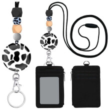 Lanyards met Koeienprint voor ID-Badges en Sleutels, Schattige ID-Badgehouder met Lanyard, voor Vrouwen Leraar Verpleegster