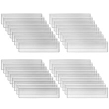 HåLlare SjäLvhäFtande Hylletikett 1,2 X 4,3 Tum Genomskinlig Hylletikett Kortfickor LåDor för Stormarknad (60-Pack)