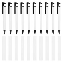 Packung mit 10 Sublimation Stift Leerzeichen mit Schrumpf Folien Beschichtetem Aluminium Rohr KöRper für Sublimation Druck Kugelschreiber Stift