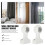 OUNONA 2 Pcs Curtain Rod Support Bracket Middle Hooks for Wall Holders Brackets Pole White 3