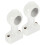 OUNONA 2 Pcs Curtain Rod Support Bracket Middle Hooks for Wall Holders Brackets Pole White 4