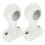 OUNONA 2 Pcs Curtain Rod Support Bracket Middle Hooks for Wall Holders Brackets Pole White 5