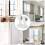 OUNONA 2 Pcs Curtain Rod Support Bracket Middle Hooks for Wall Holders Brackets Pole White 8