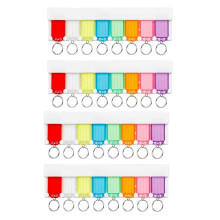Portachiavi con Slot per Portachiavi, Plastica per Montaggio Parete, per Portachiavi con Marcatore Identificativo per Etichette Chiave Rigida