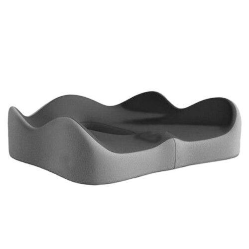 1Pcs Memory Foam  Cushion - 3D Ergonomic Support, Washable Polyester, Car/Office ,Black Gray