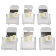 6 Pack Premium Trifold 4 Inches Wide Brochure Holder, Plastic Brochure Holder Wall Mount Clear Countertop Organizer Literature Holders Flyer Holder