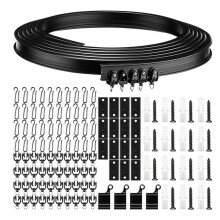 Rails de Plafond Flexibles et Lisses avec Crochets de Montage et Rouleaux, Entretoises de Rideaux pour Camping-Car, Dortoir, Salon, Bureau, Cuisine.