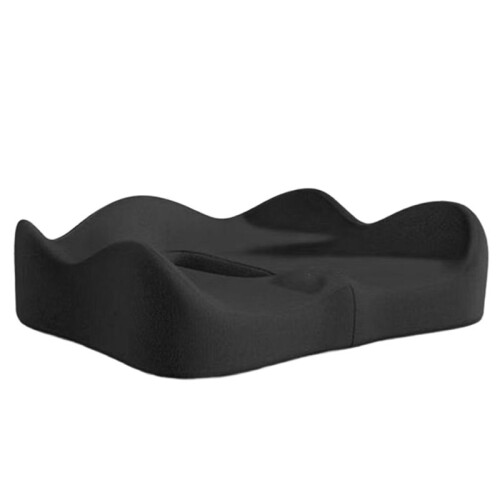 1Pcs Memory Foam  Cushion - 3D Ergonomic Support, Washable Polyester, Car/Office ,Black
